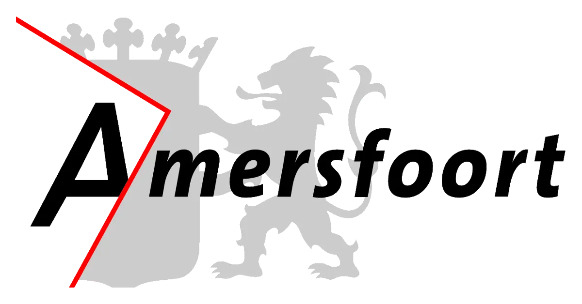 Logo van de gemeente Amersfoort met een gestileerde leeuw en gekroonde initialen.